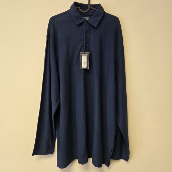 Roundtree & Yorke Silky Finish Collection Polo Shirt Dark Blue XL - Picture 1 of 5